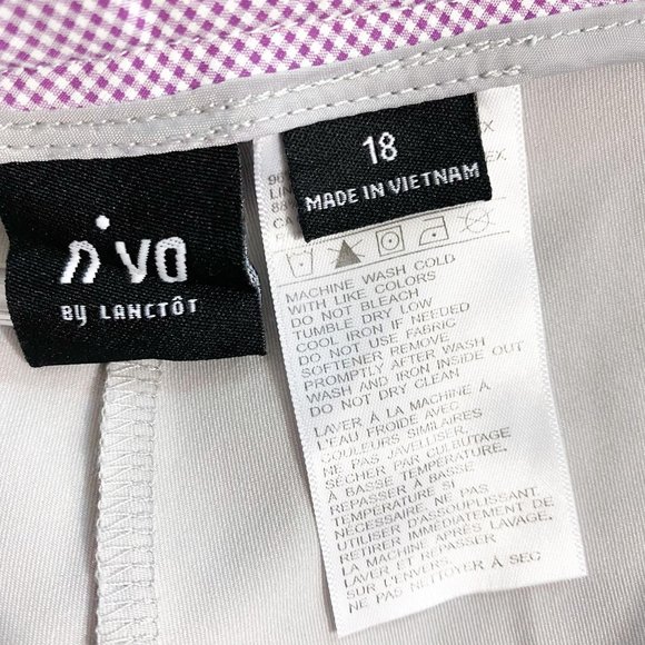 Nivo Purple White Gingham Pleated Golf Skort 18 - Picture 4 of 4